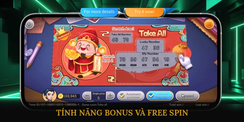 Tính Năng Bonus và Free Spin